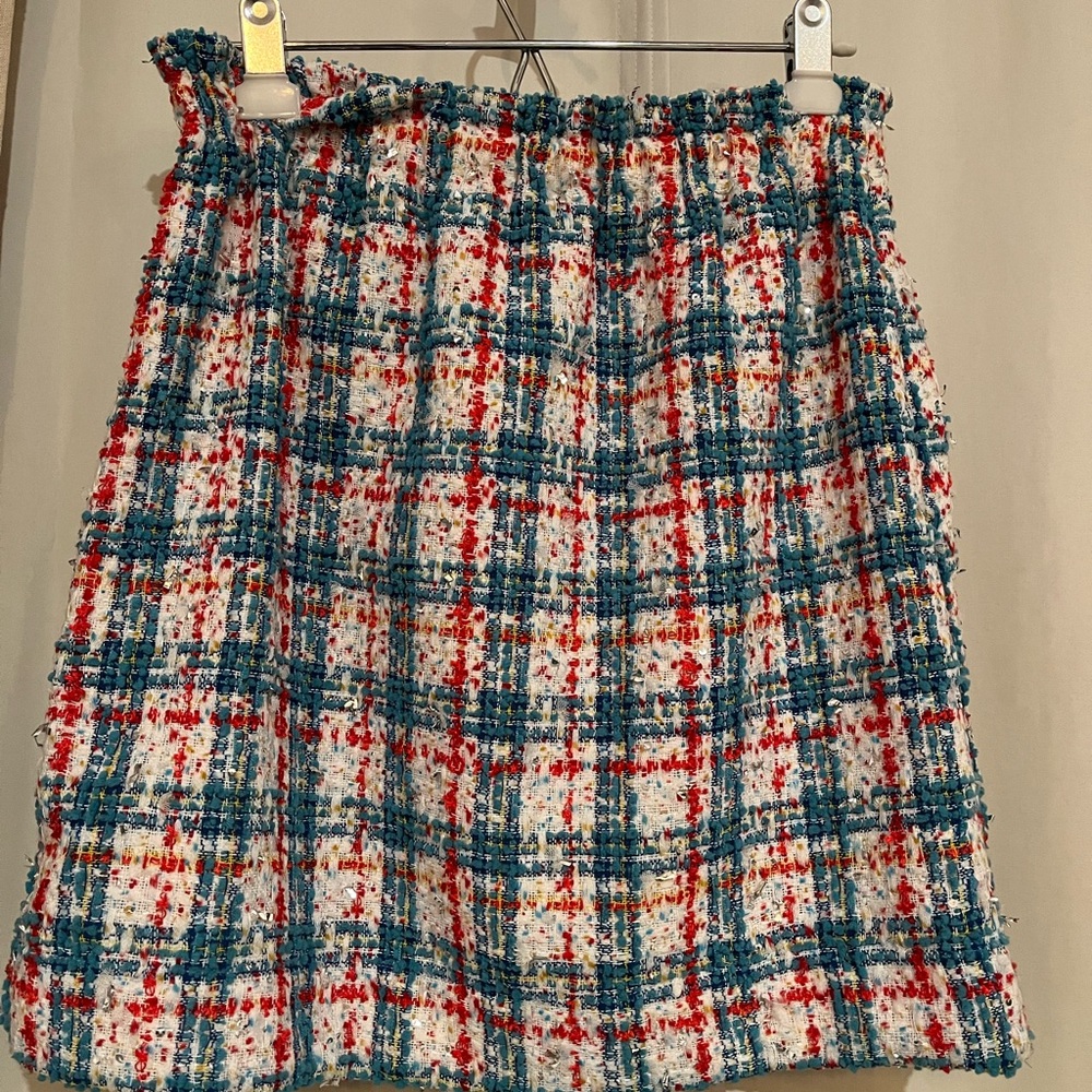 On 34th Vibrant Plaid Mini Skirt